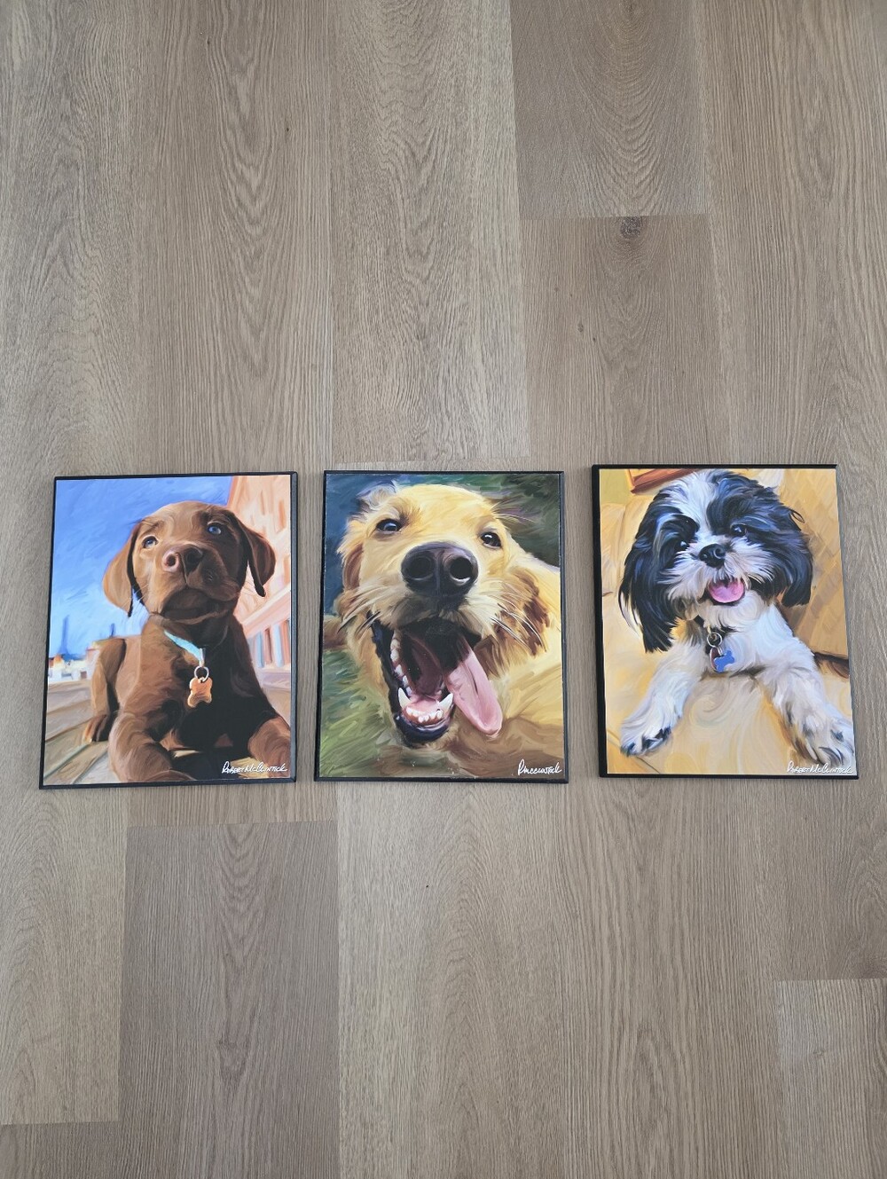 Robert McClintock Dog Wall Art 11x14" Colorful Canvas Print